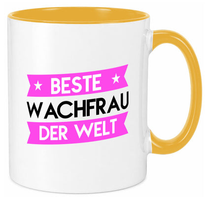 Beste Wachfrau | Wachpersonal Nachtwächter Humor Geschenkidee Tasse