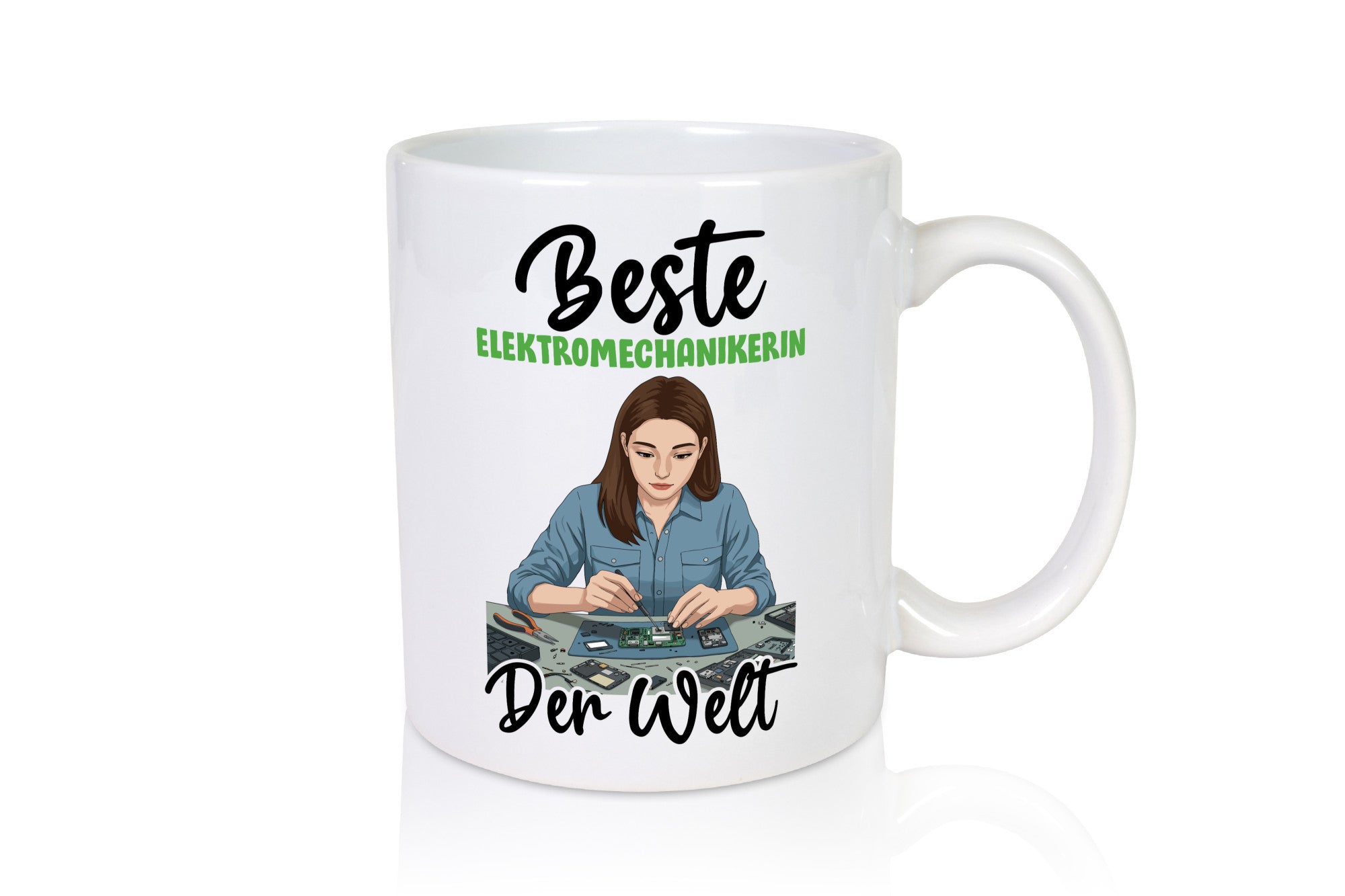 Beste Elektromechanikerin | Mechanikerin v2 Geschenkidee Humor Tasse