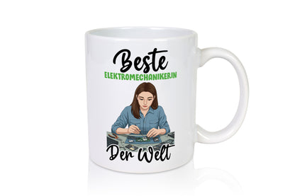 Beste Elektromechanikerin | Mechanikerin v2 Geschenkidee Humor Tasse