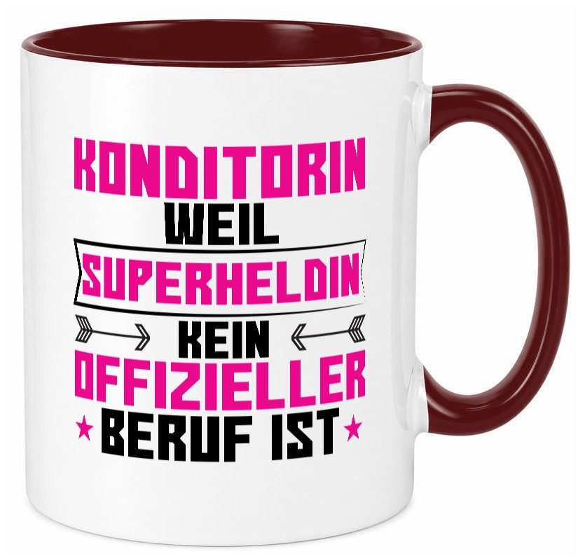 Superheldin Konditorin | Konditorei lustig Humor Geschenkidee Geschenk Tasse