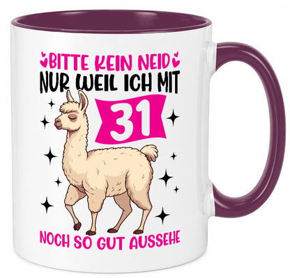 31. Geburtstag | 31 Jahre Lama gut aussehen lustiger Spruch Geschenk