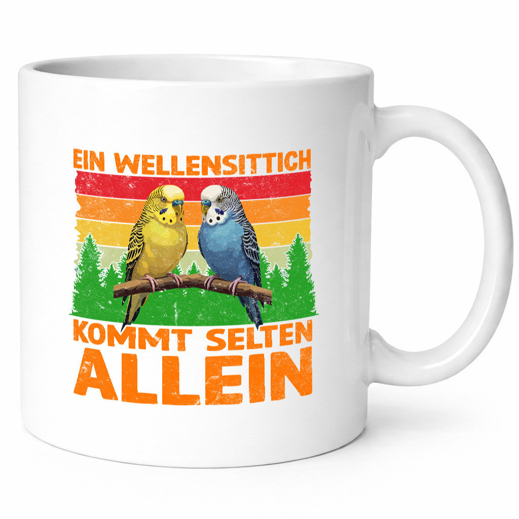 Ein Wellensittich kommt selten allein | Geschenk Humor Geschenkidee lustiger