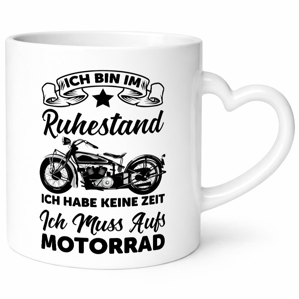 Ruhestand | muss aufs Motorrad Biker lustiger Spruch Geschenk Jubiläum Tasse
