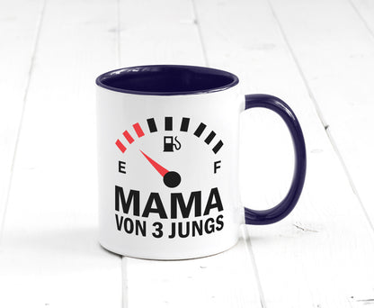 Mama von 3 Jungs | Muttertag Geschwister lustiger Spruch Geschenk Familie