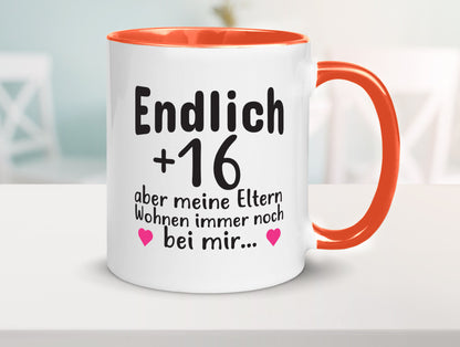 Endlich 16 | Geburtstag Tasse Spruch Mädchen Geschenkidee Humor