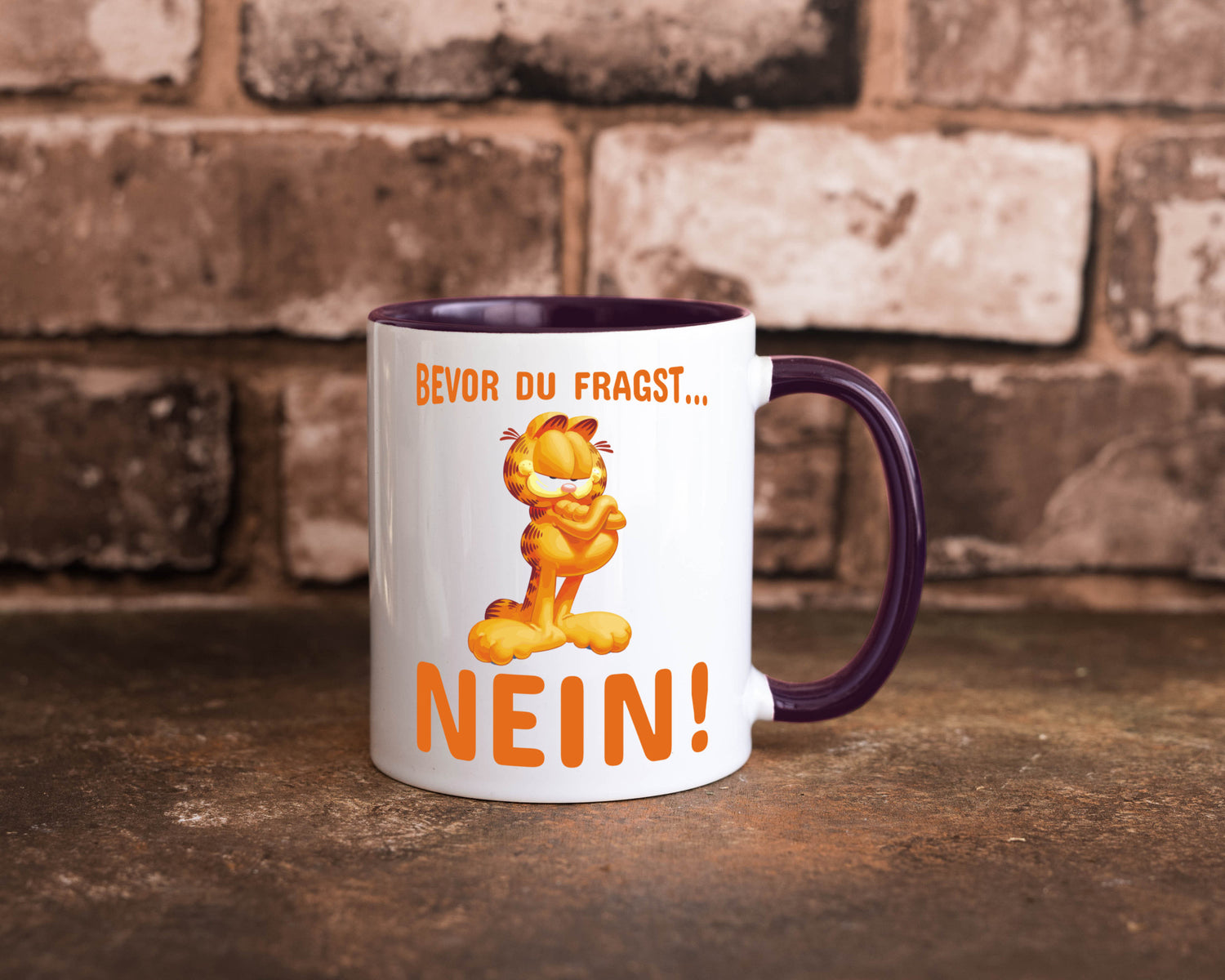 Bevor du fragst? Nein! | grimmige Katze Spruchtasse lustig Tierliebhaber Humor
