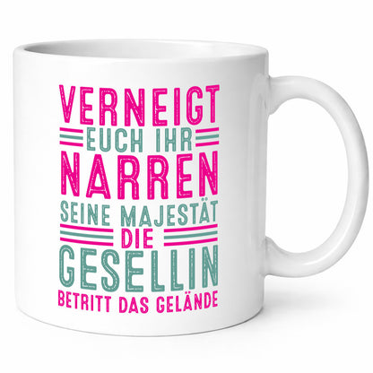 Verneigt euch: Gesellin | Handwerkerinnen v2 lustig Humor Geschenkidee Geschenk