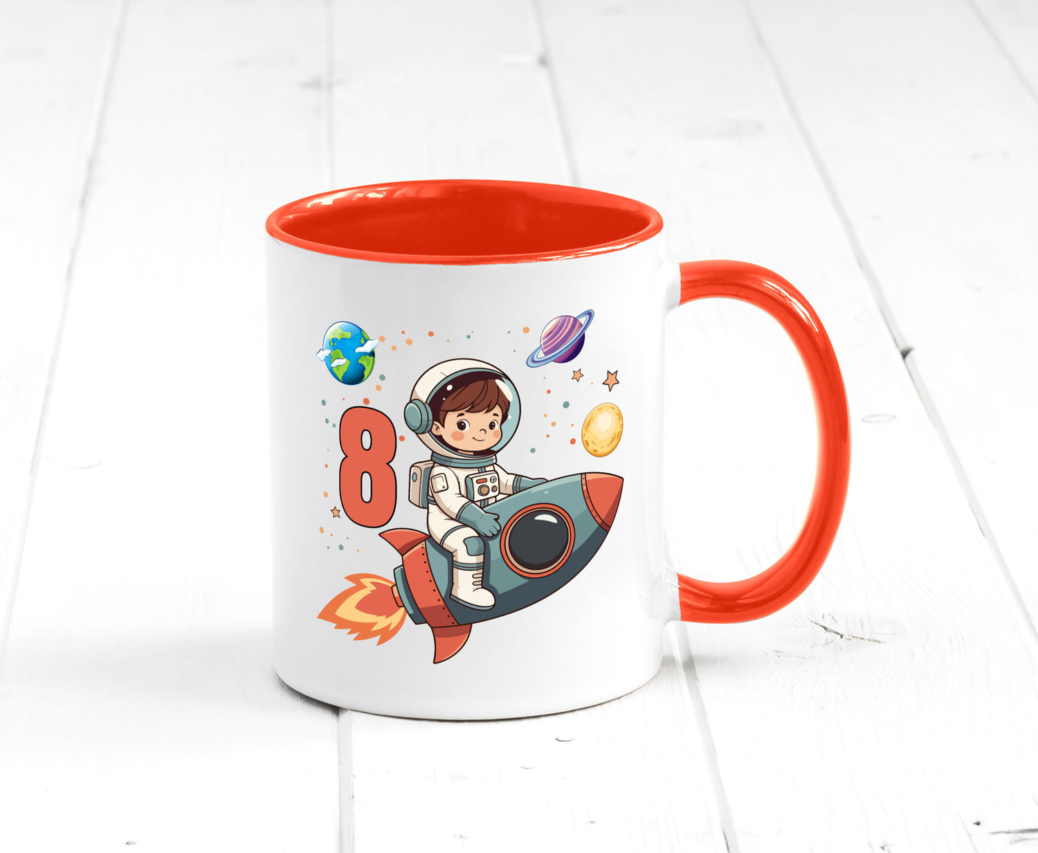 8. Geburtstag | 8 Jahre Astronaut Weltraum Humor Geschenkidee Tasse