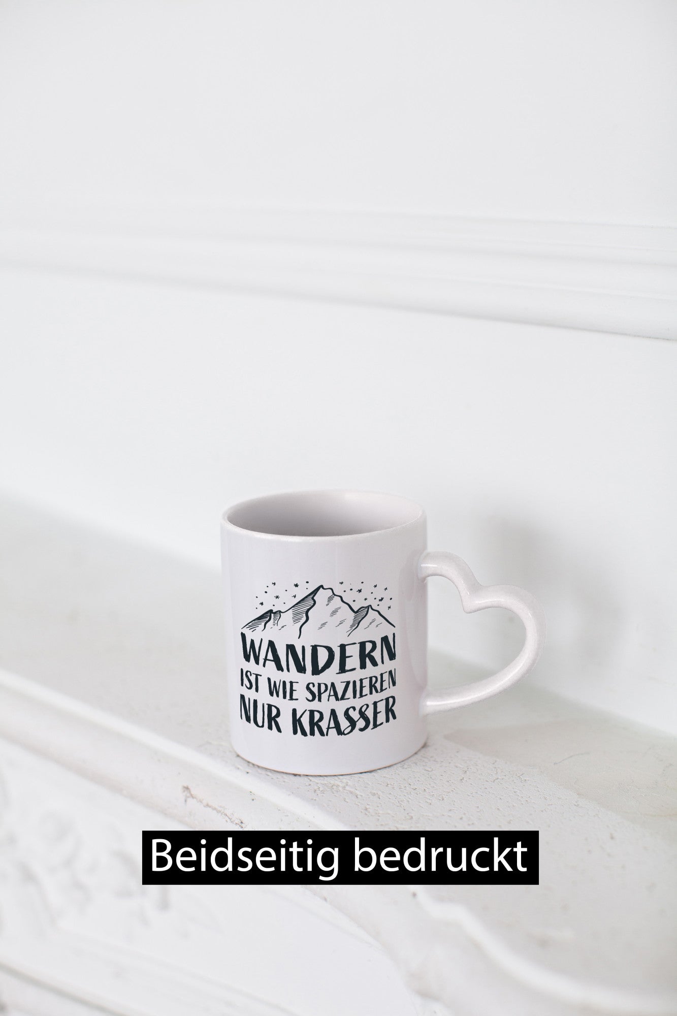 Wandern wie spaieren, nur krasser | Berge Sterne Geschenkidee Humor Tasse