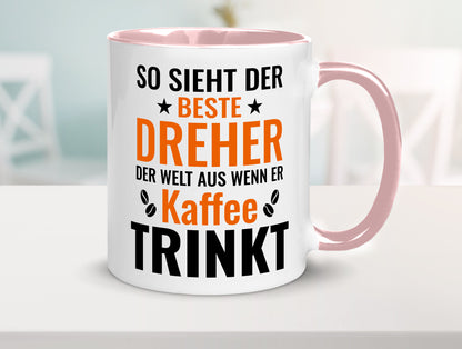 Kaffee trinkt: Dreher | Fräser Geschenkidee Humor Tasse
