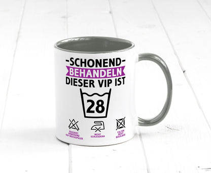 28 Geburtstag | schonend behandeln Jahre Humor Geschenkidee Tasse