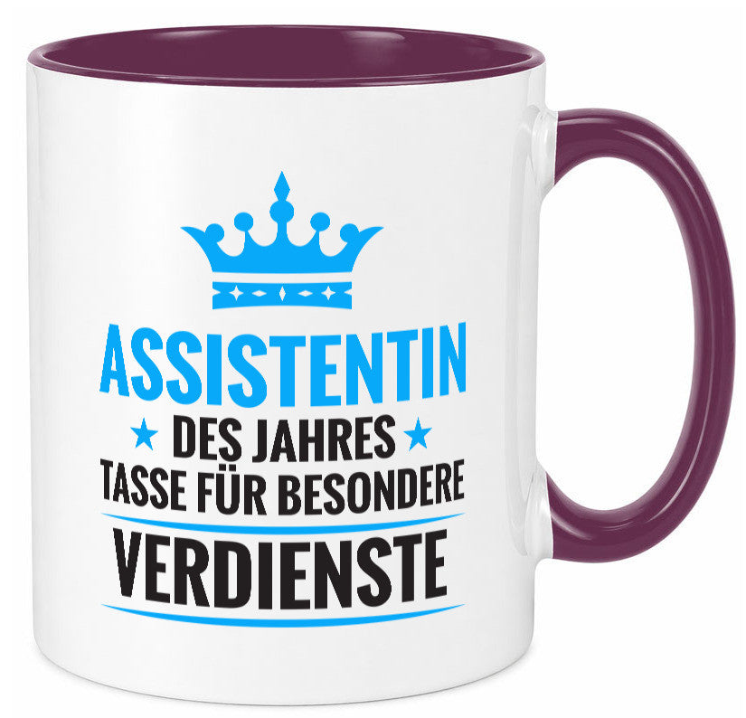 Besonderer Verdienst: Assistentin | Assistenz Hilfskraft Humor Geschenkidee
