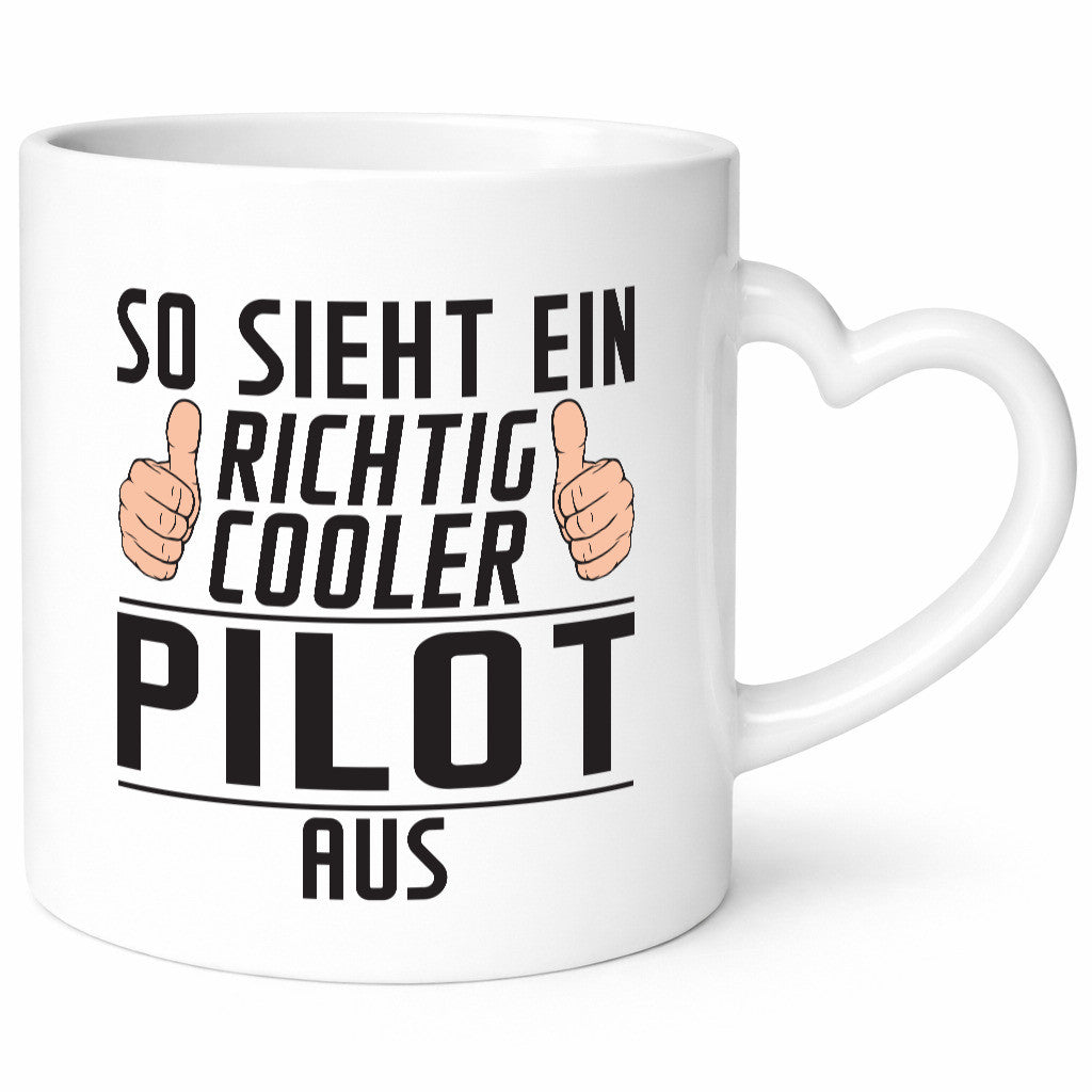 Richtig Cooler Pilot | Flugzeug Piloten Geschenkidee Humor Tasse