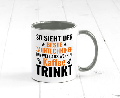 Kaffee trinkt: Zahntechniker | Zahnmedizin Geschenk Humor Geschenkidee lustiger