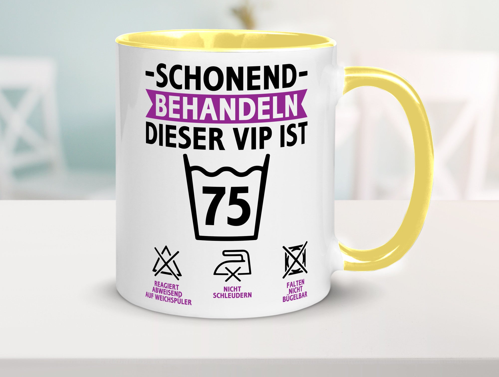 75 Geburtstag | schonend behandeln Jahre v2 lustiger Spruch Geschenk