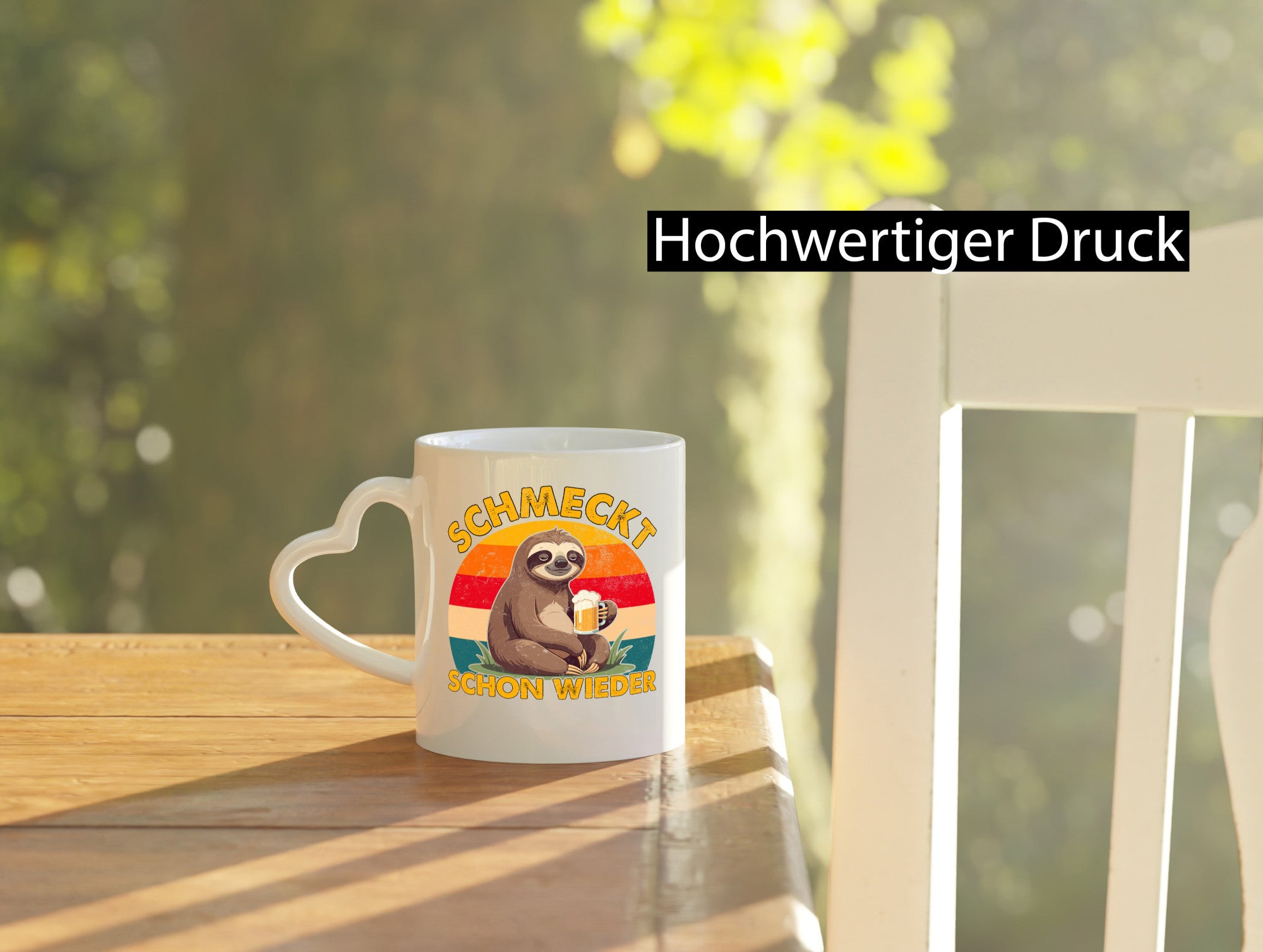 Schmeckt schon wieder | Biertrinker Faultier v2 Geschenk Tierliebhaber Humor