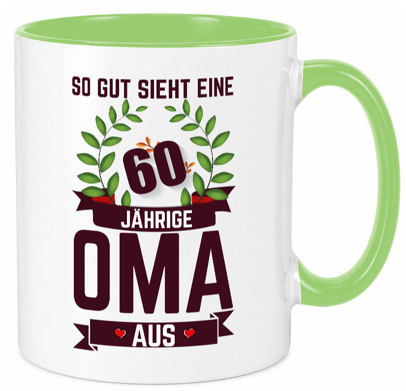 60. Geburtstag | 60 Jährige Oma Großmutter Geschenk Familie Geschenkidee Tasse