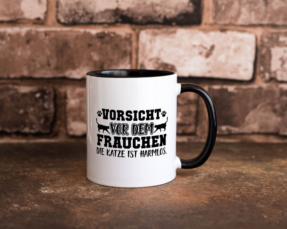 Vorsicht vor Frauchen | Frauen Tasse Katzenbesitzerin Humor Tierliebhaber