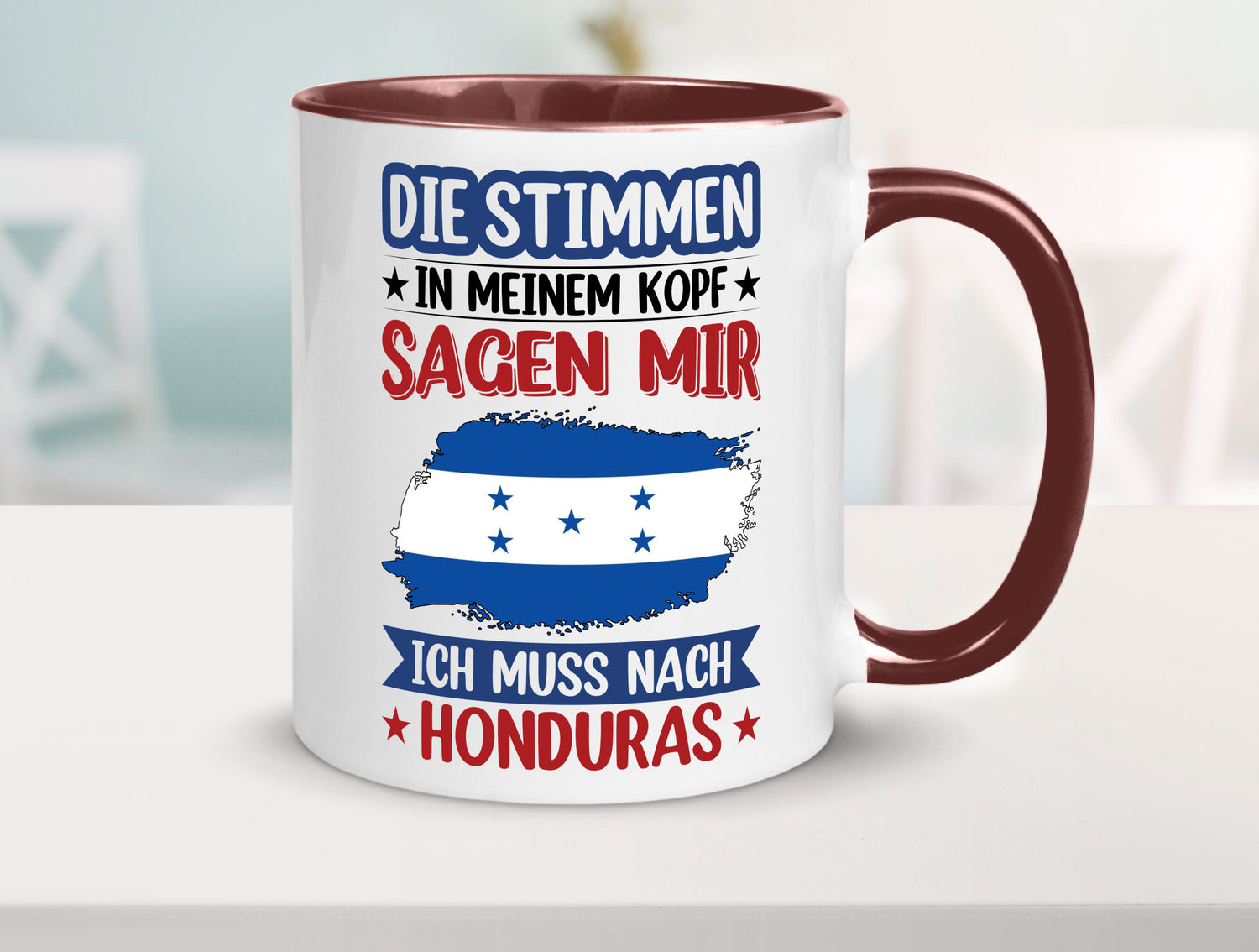 Honduras | Urlaub Stimmen in meinem Kopf Traumland Geschenkidee Humor Tasse