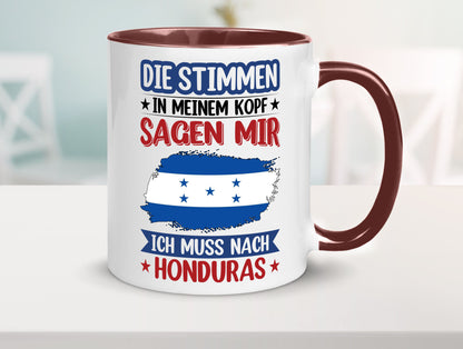 Honduras | Urlaub Stimmen in meinem Kopf Traumland Geschenkidee Humor Tasse