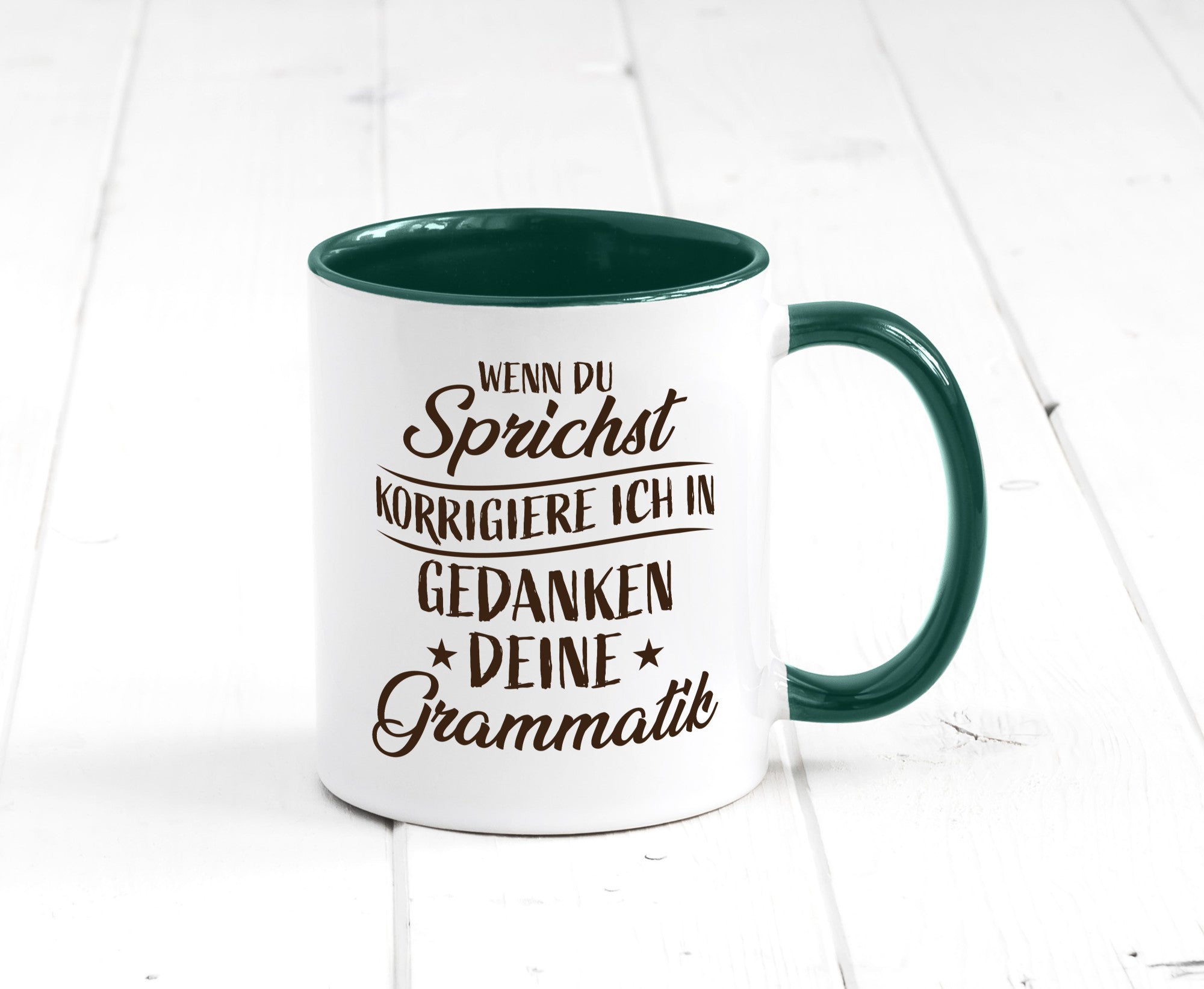 Grammatik korrigieren während du sprichst | Sterne lustig Humor Geschenkidee