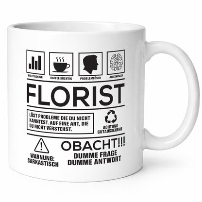 Achtung Probleme Florist | Blumen Verkäufer Geschenk Humor Geschenkidee