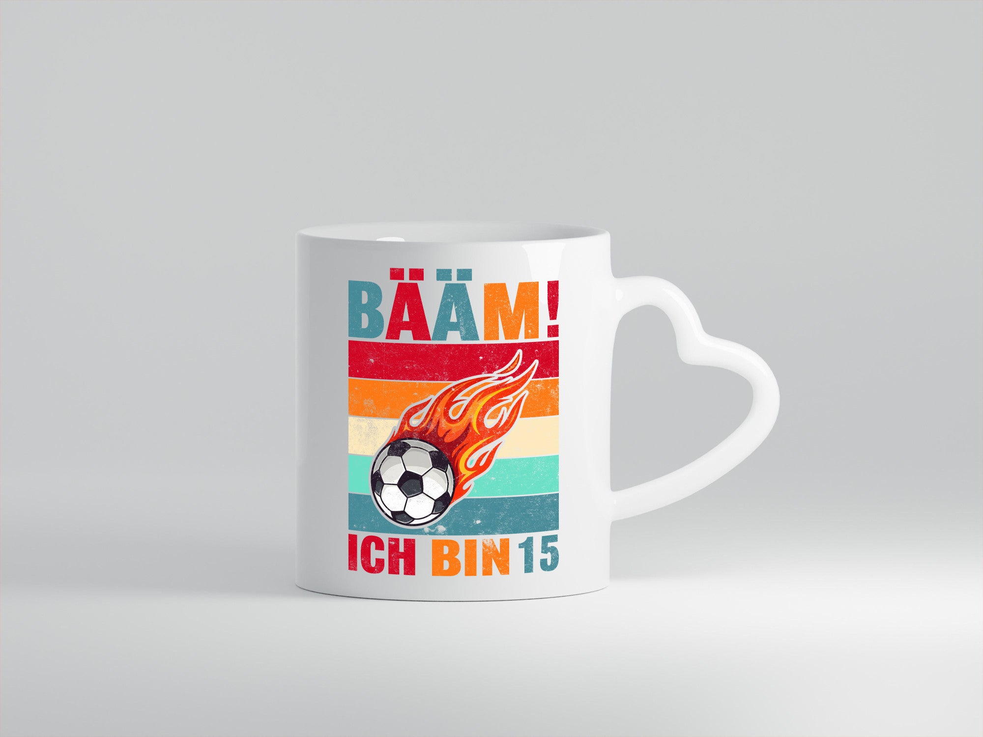 15. Geburtstag | Bääm ich bin 15 Fußball Geschenkidee Humor Tasse
