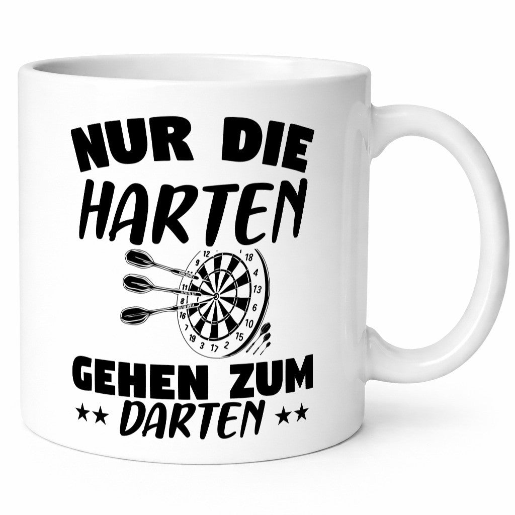 Die Harten gehen zum Darten | Dart Tasse Dartspieler Geschenkidee Humor