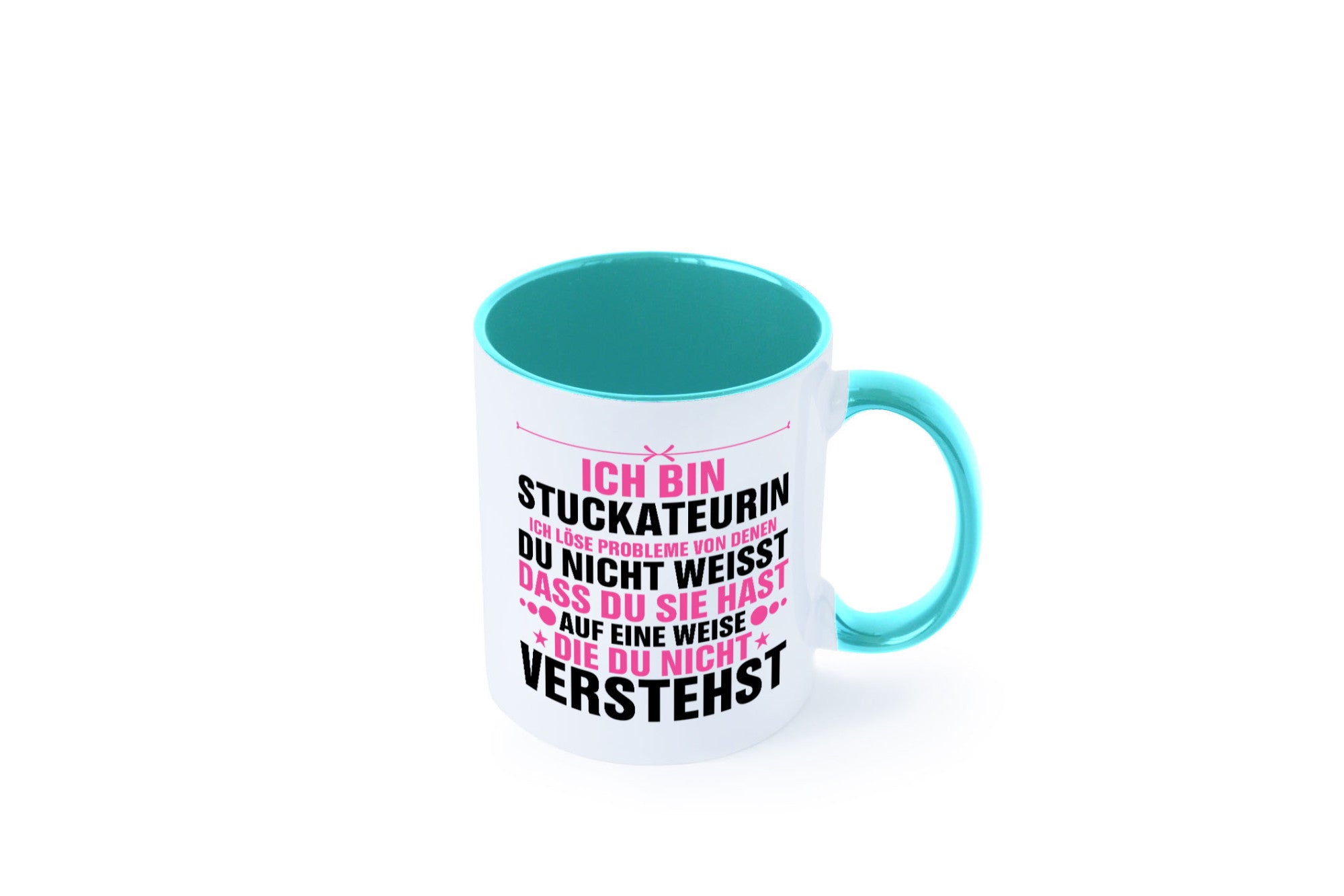 Löse Probleme: Stuckateurin | Innenausbau Humor Geschenkidee Tasse
