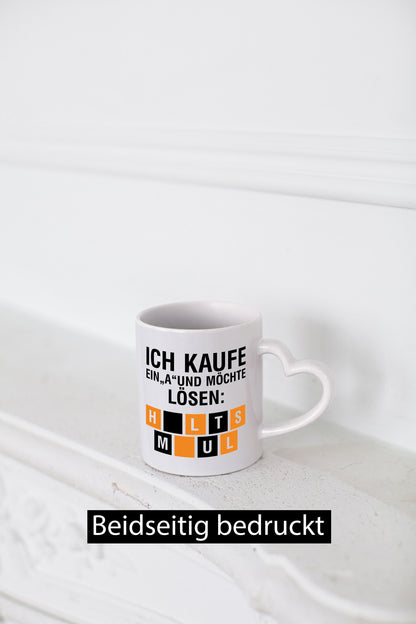 Ich kaufe ein A | Glücksrad Rätsel H*lts M*ul Spruch lustiger Geschenk Humor