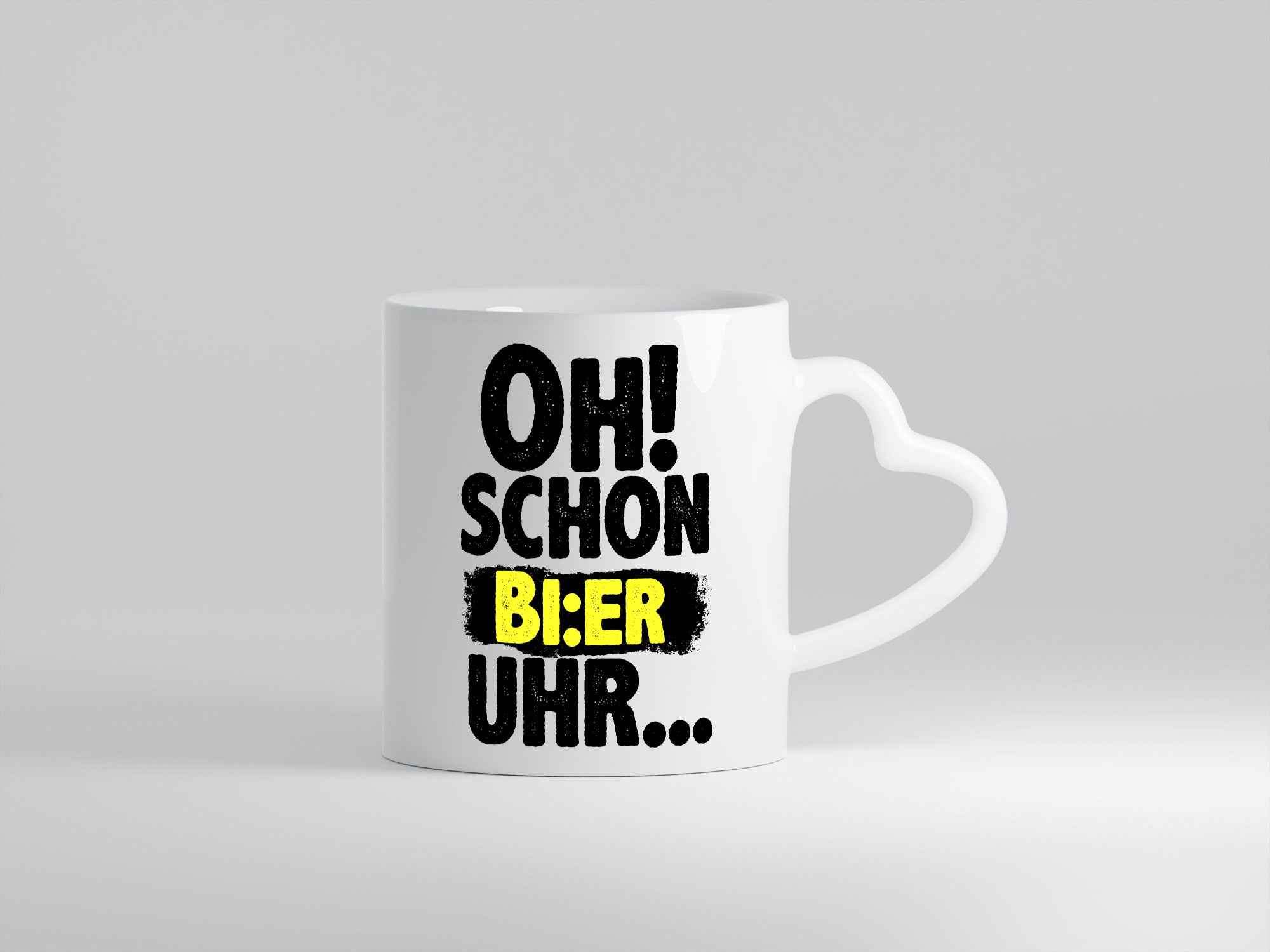 Oh! schon Bier Uhr | Männer Humor lustiger Spruch Geschenk Geschenkidee Tasse