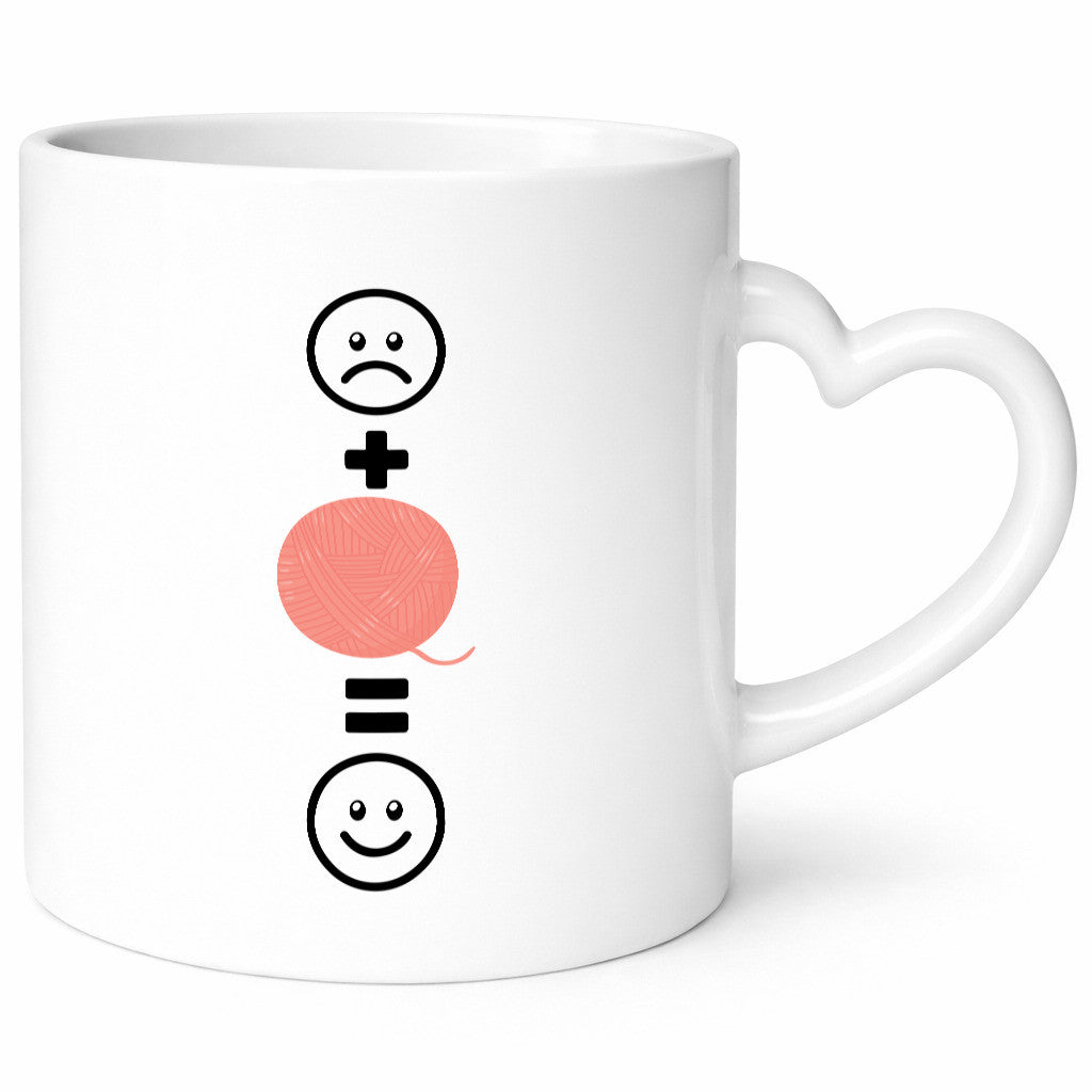 Wolle | Häkeln |Glücklich Geschenk Humor Geschenkidee lustiger Spruch Tasse