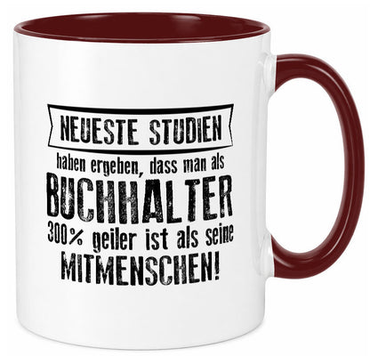 Neuste Studien: Buchhalter | Buchhaltung Humor Geschenkidee Tasse