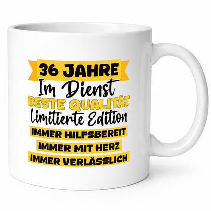 36 Jahre im Dienst | Jubiläum Arbeit v8 lustiger Spruch Geschenk Kollegen Büro