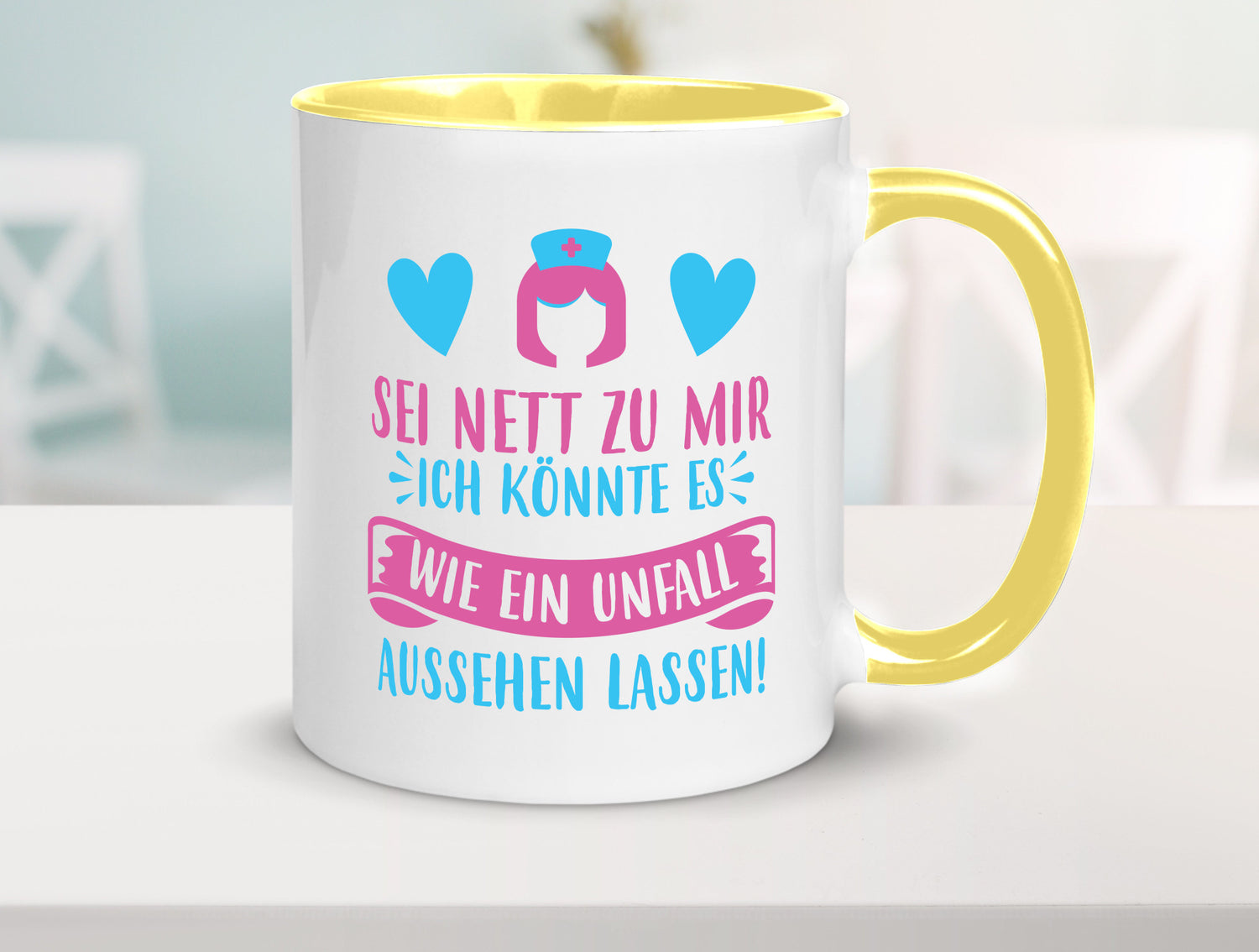 Sei nett, könnte wie ein Unfall aussehen | Kopf lustiger Spruch Geschenk Humor