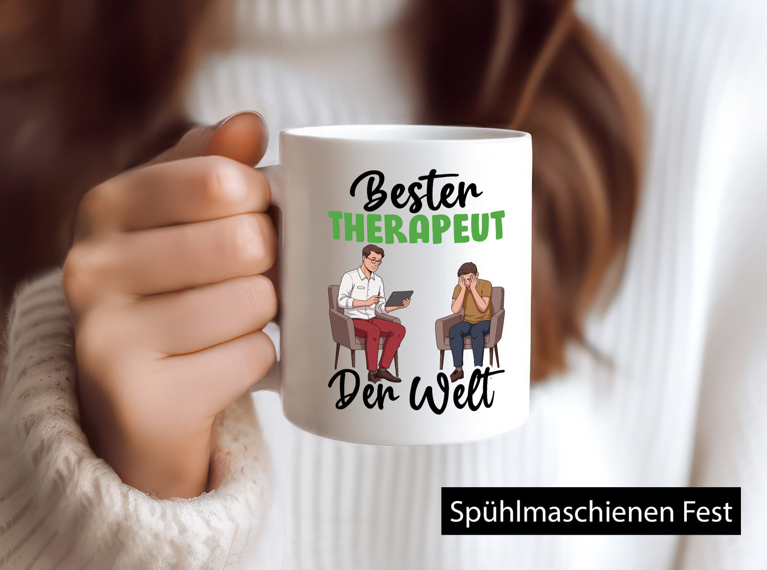 Bester Therapeut | Psychotherapie Therapie v2 Humor Geschenkidee Tasse