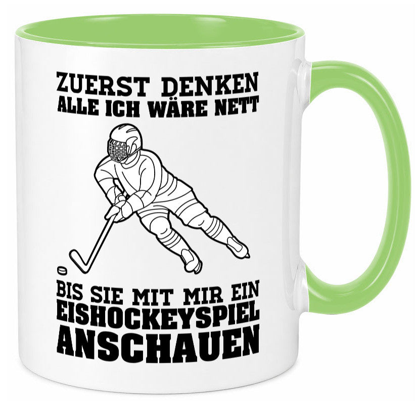 Eishockeyspiel | Eishockeyfan Tasse Eishockeyspieler Humor Geschenkidee