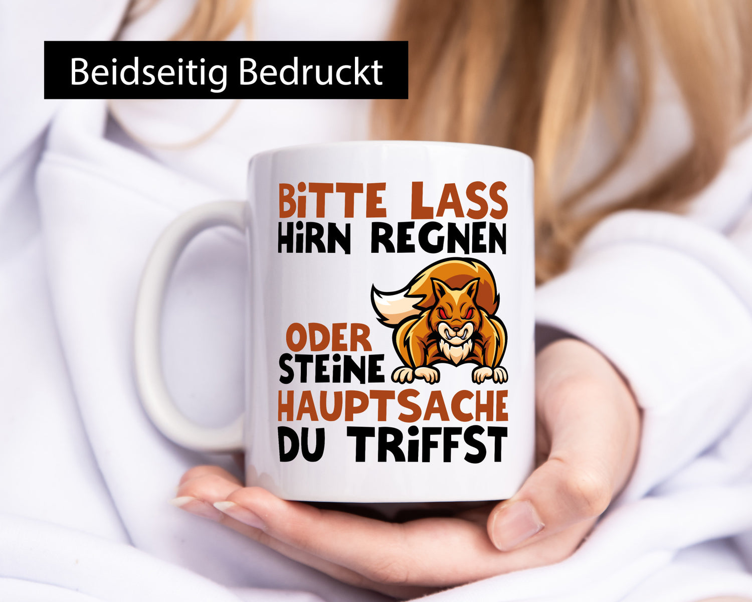 Hirn regen lassen lustiger Spruch Geschenk Humor Geschenkidee Tasse