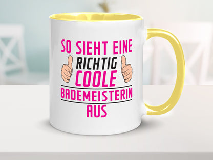 Richtig Coole Bademeisterin | Schwimmmeisterin Geschenk Humor Geschenkidee Tasse