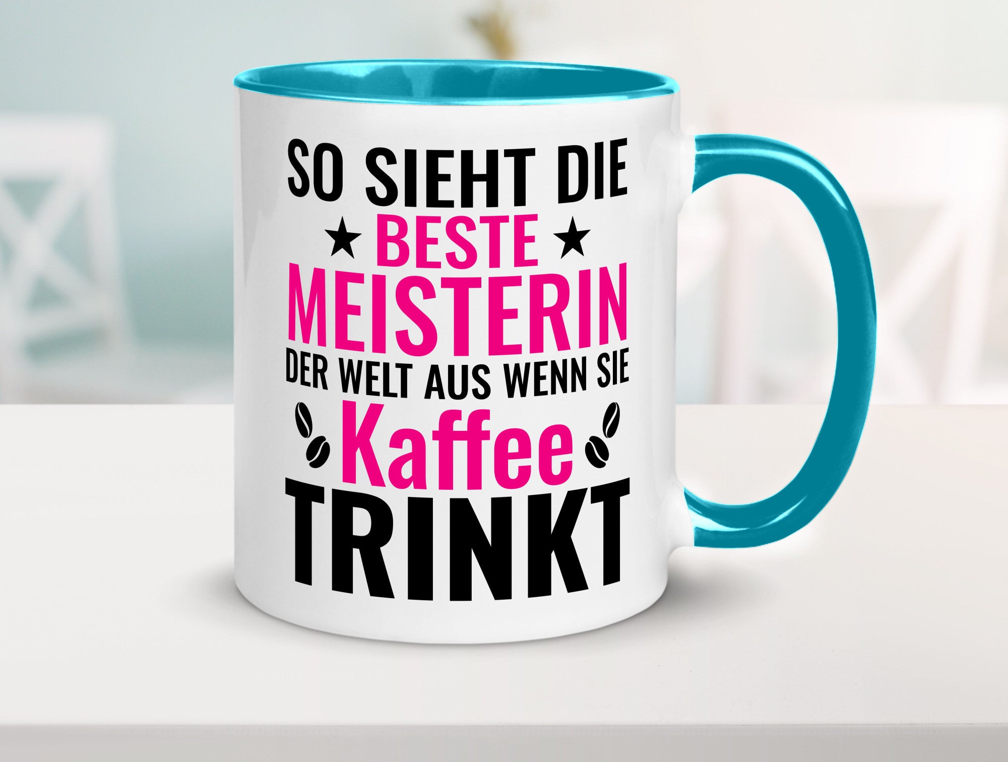 Kaffee trinkt: Meisterin | Meisterbrief Humor Geschenkidee Tasse