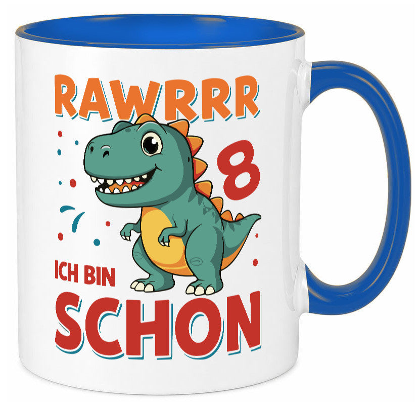 8. Geburtstag | 8 Jahre Raw ich bin schon T-Rex Geschenk Geschenkidee lustiger