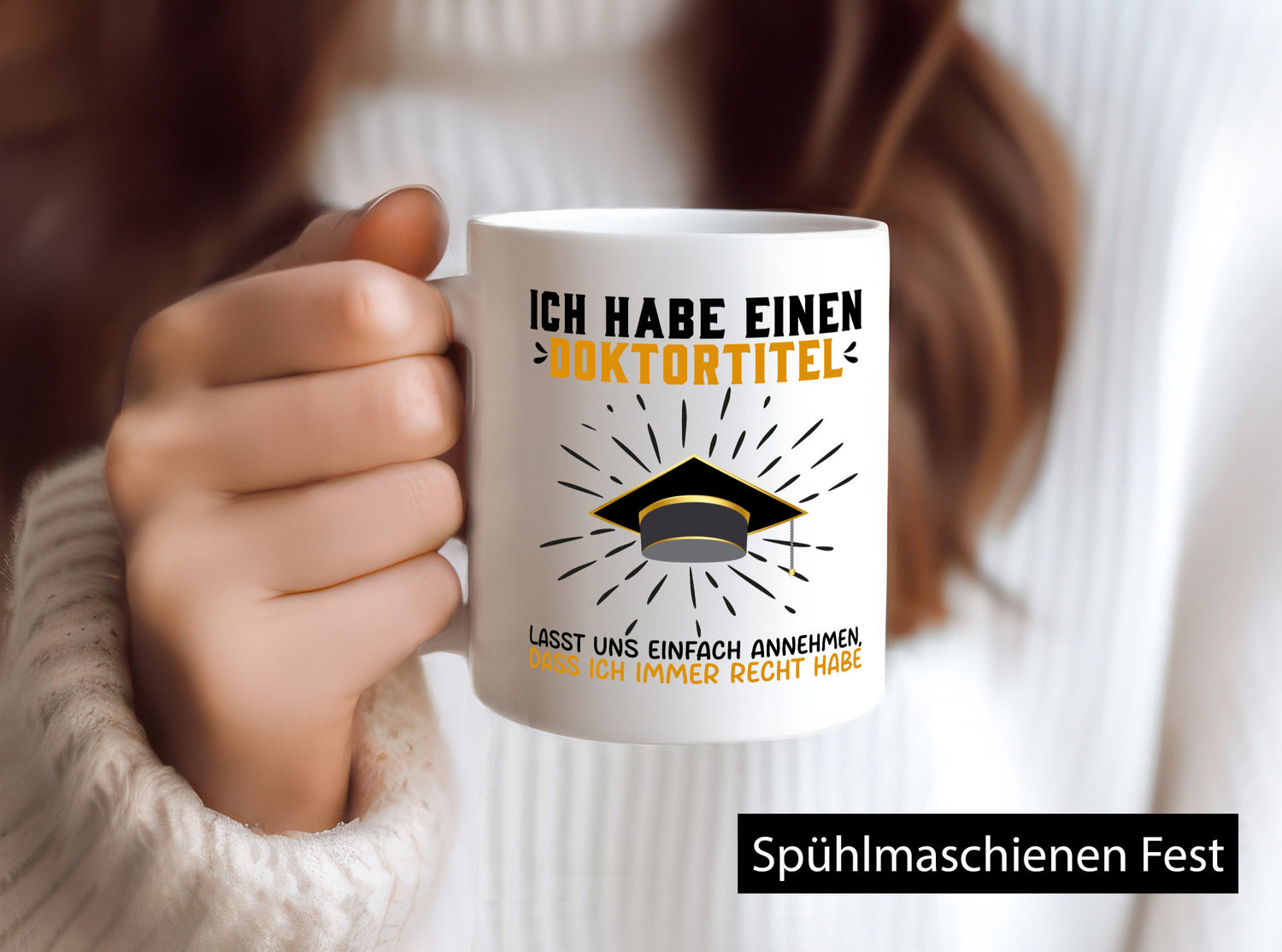 Ich habe einen Doktortitel | Beachlor Abschluss Geschenkidee Humor Tasse