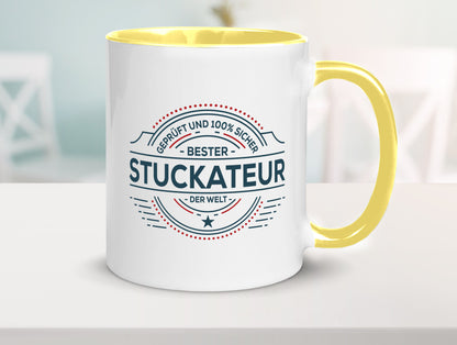 Geprüft und sicher: Stuckateur | Innenausbau Beruf Geschenkidee Arbeit Kollegen