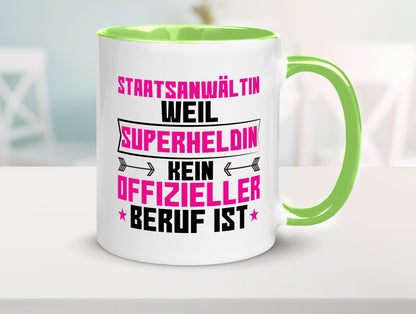 Superheldin Staatsanwältin | Anwältin Humor Geschenkidee Tasse