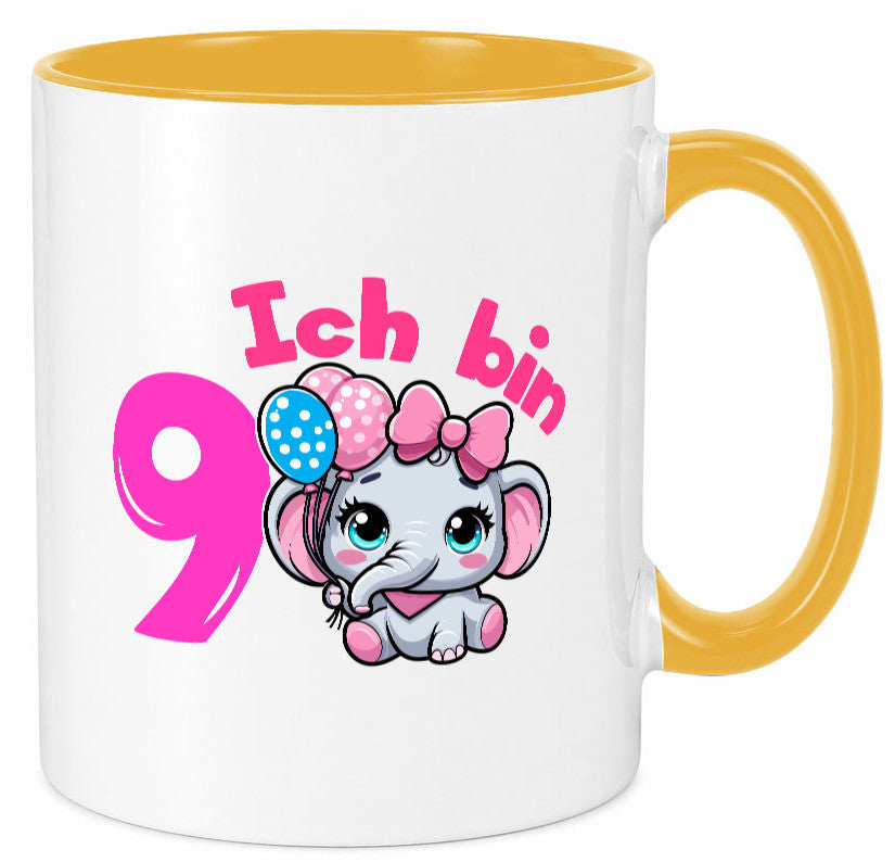 9. Geburtstag | 9 Jahre Elefant Mädchen Geschenk Geschenkidee lustiger Spruch