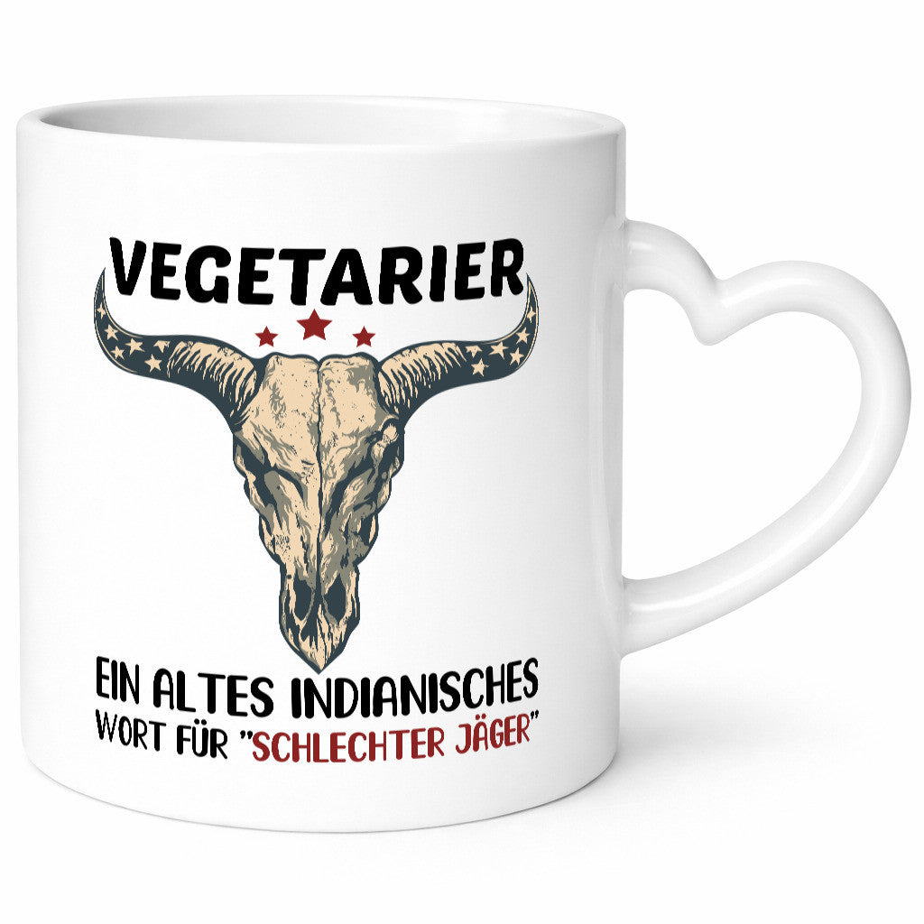 Vegetarier | Schlechter Jäger Indisches sprichwort Humor Geschenkidee Tasse