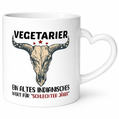 Vegetarier | Schlechter Jäger Indisches sprichwort Humor Geschenkidee Tasse
