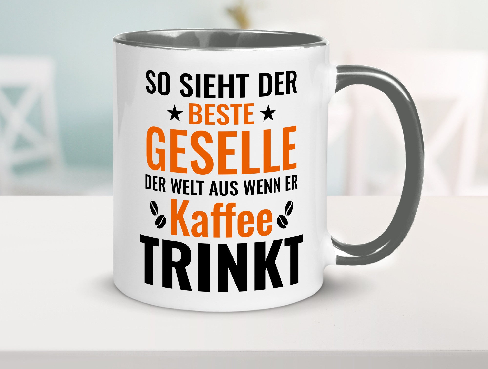 Kaffee trinkt: Geselle | Handwerker lustig Humor Geschenkidee Geschenk Tasse