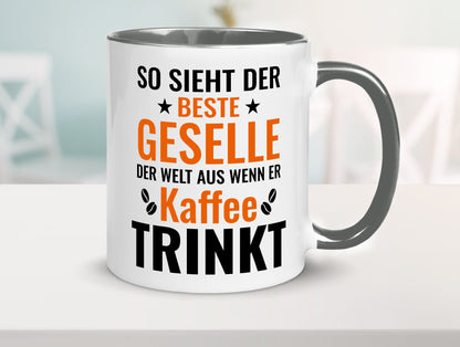 Kaffee trinkt: Geselle | Handwerker lustig Humor Geschenkidee Geschenk Tasse