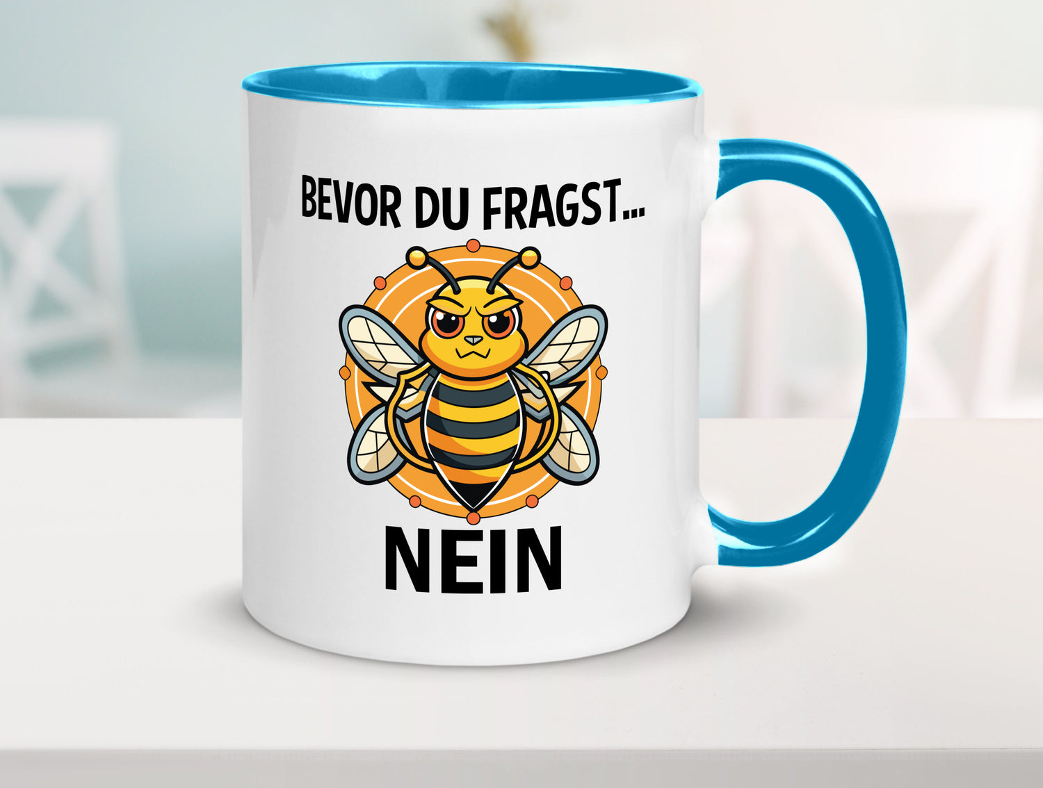 Bevor du fragst... Nein | Hummeln v2 lustig Humor Geschenkidee Geschenk Tasse